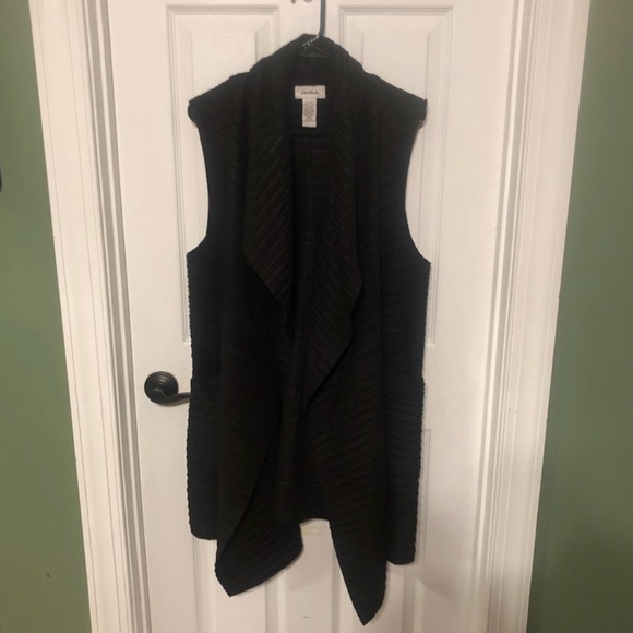 Le Moda Sleeveless Longline Cardigan - Picture 9 of 15